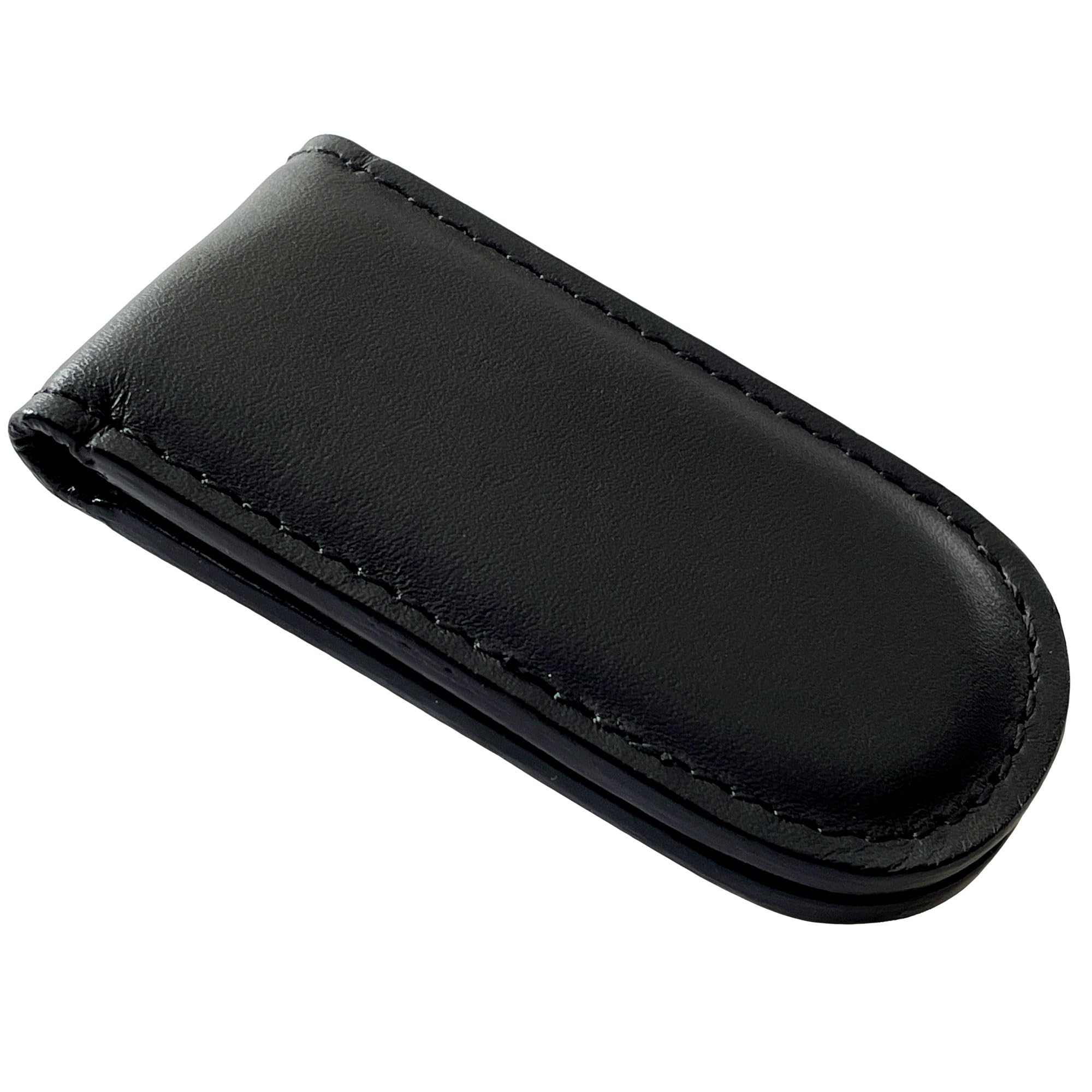 Etabeta Artigiano Toscano - Fermasoldi Uomo in Pelle Nero con Clip Magnetica, Porta Banconote Compatto, Design Slim, Artigianale Made in Italy