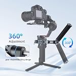 LEFTFOTO Ergonomic 360° Adjust Silicone Sling Handgrip+Handle Ext L Bracke Compatible with DJI RS2/RSC2/RS3 / RS3 PRO/ RS3 mini /RS4 PRO/ RS4 mini Gimbal Stabilizer with NATO Clam 8kg Load