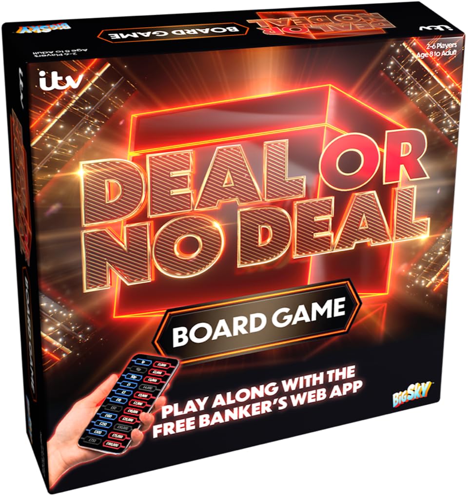 Deal or No Deal Official Board Game | Open the Boxes, Face the Banker, Beat the Odds | Family Strategy Party Game Based on the Hit TV Show | 2+ Players