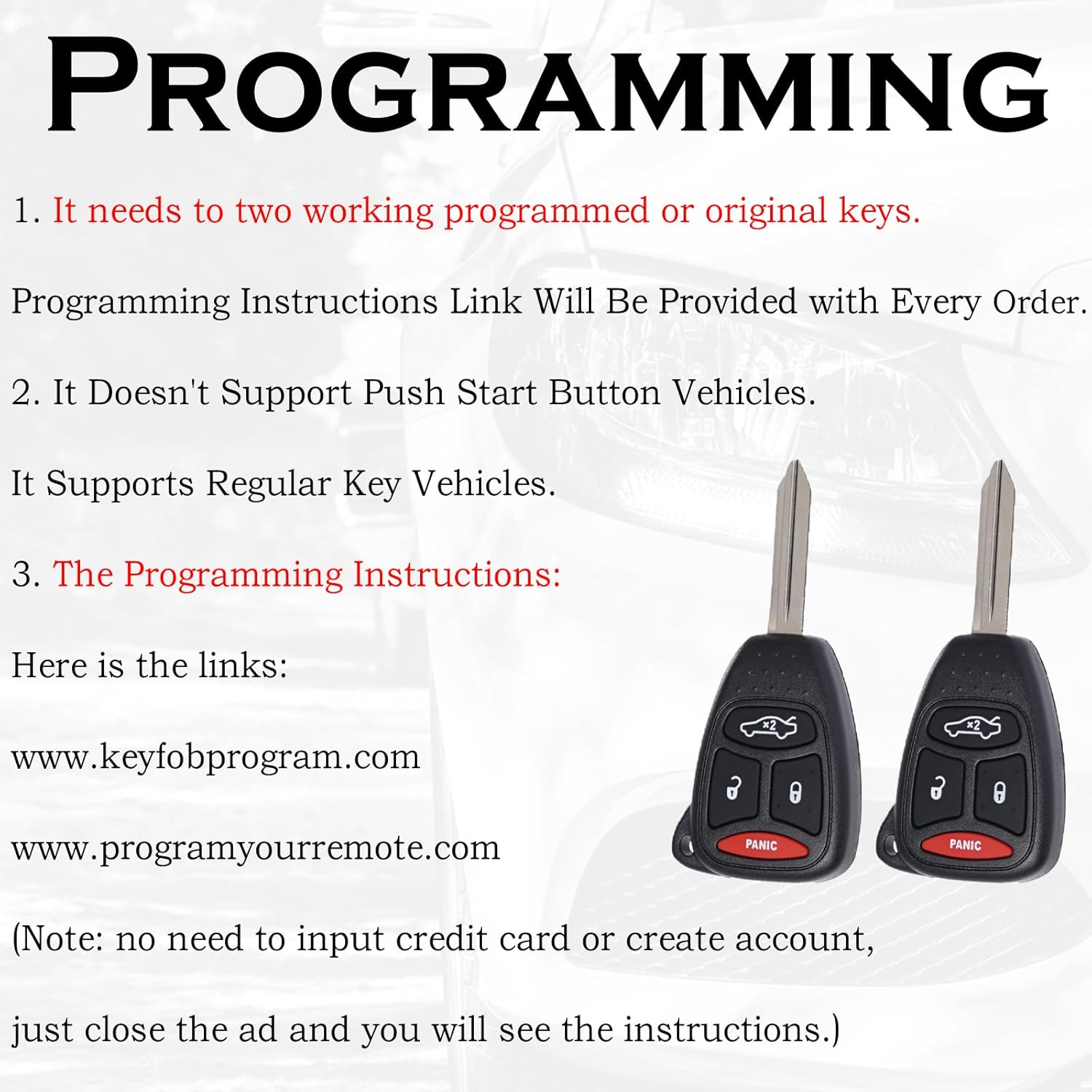 Key Fob Replacement Fits for Chrysler 300 Aspen 2005 2006 2007 2008 2009 Dodge Charger Durango Jeep Commander Grand Cherokee Keyless Entry Remote Control KOBDT04A 05179512AA 05170486AA - Image 4