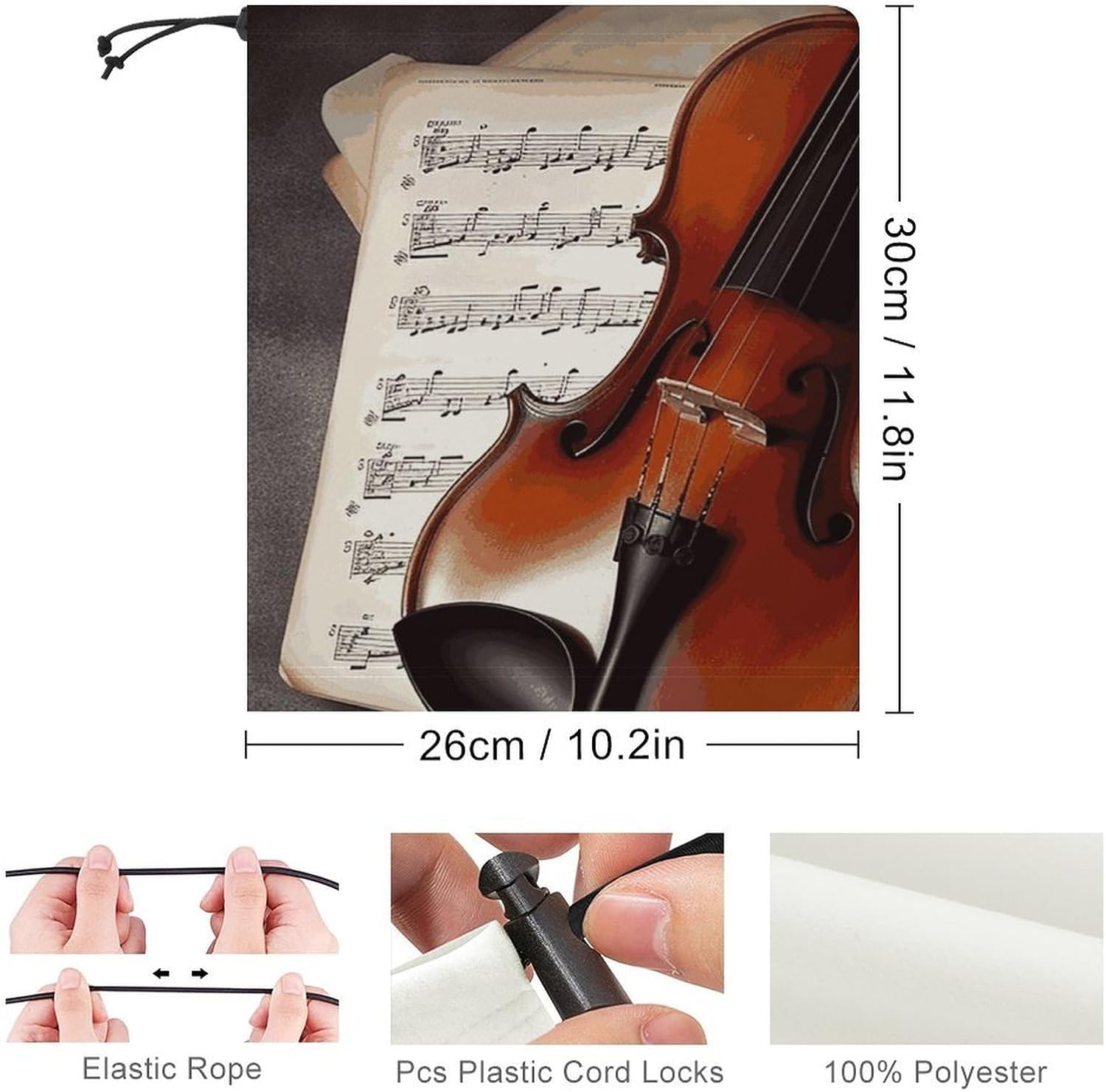 Violin Sheet Music Neck Gaiter Fashion Face Cover Scarf Exquisite Windproof Face Cover Bandana Necks Mask Head Wrap Headband Scarf image 2