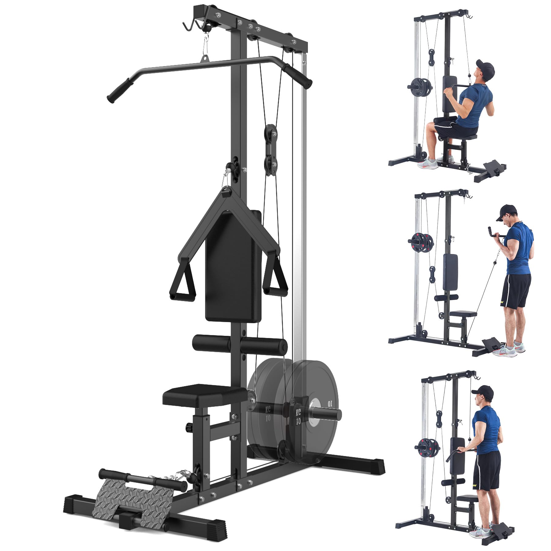 Home Gym Whizmax Wall Mounted Lat Pulldown Machine, Lat Power