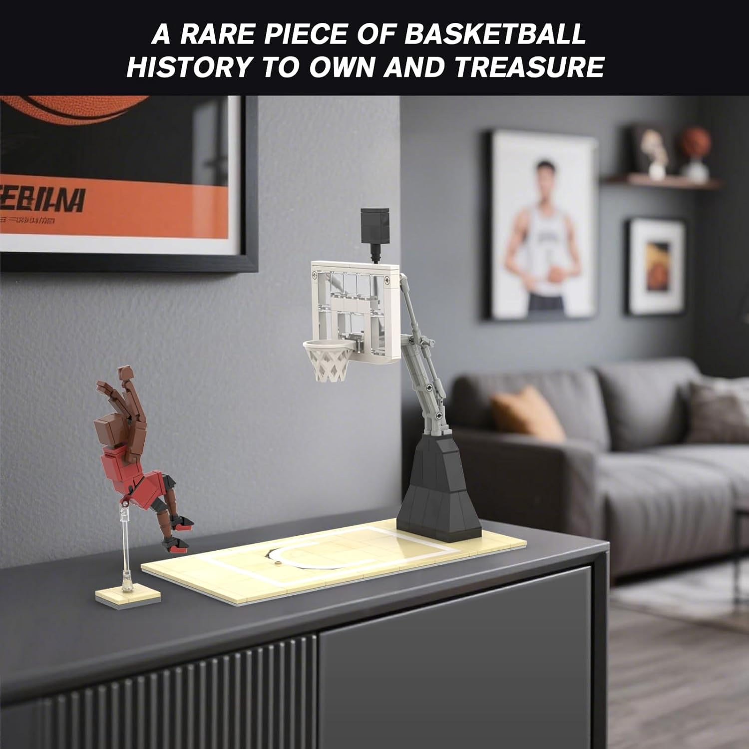 Sports Basketball Star Building Blocks Set - 187 PCS Creative DIY Sports Star Toy for Kids & Adults, Perfect for Collectors, Display Compatible with Major Brands