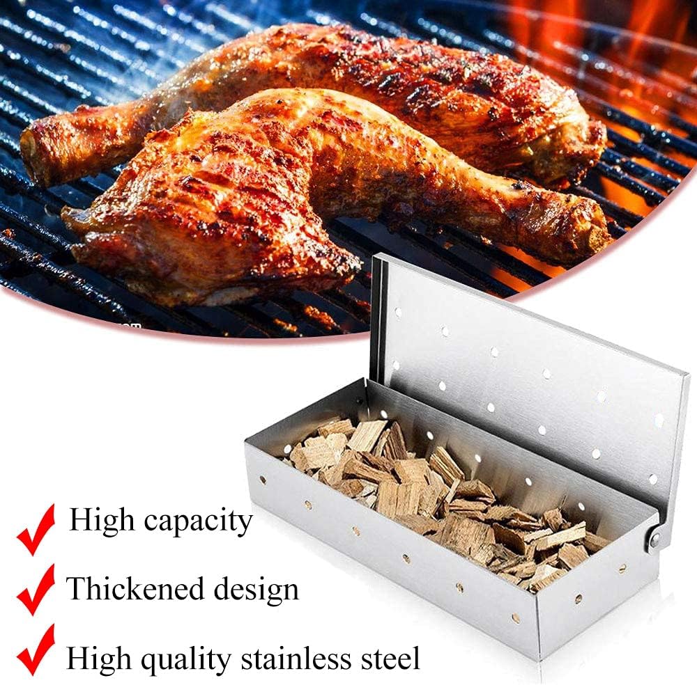 BBQ Smoker Box, BBQ Smoking Box for Smoking Chips and Wood Smokers Gas BBQ Smoker Box - Image 5