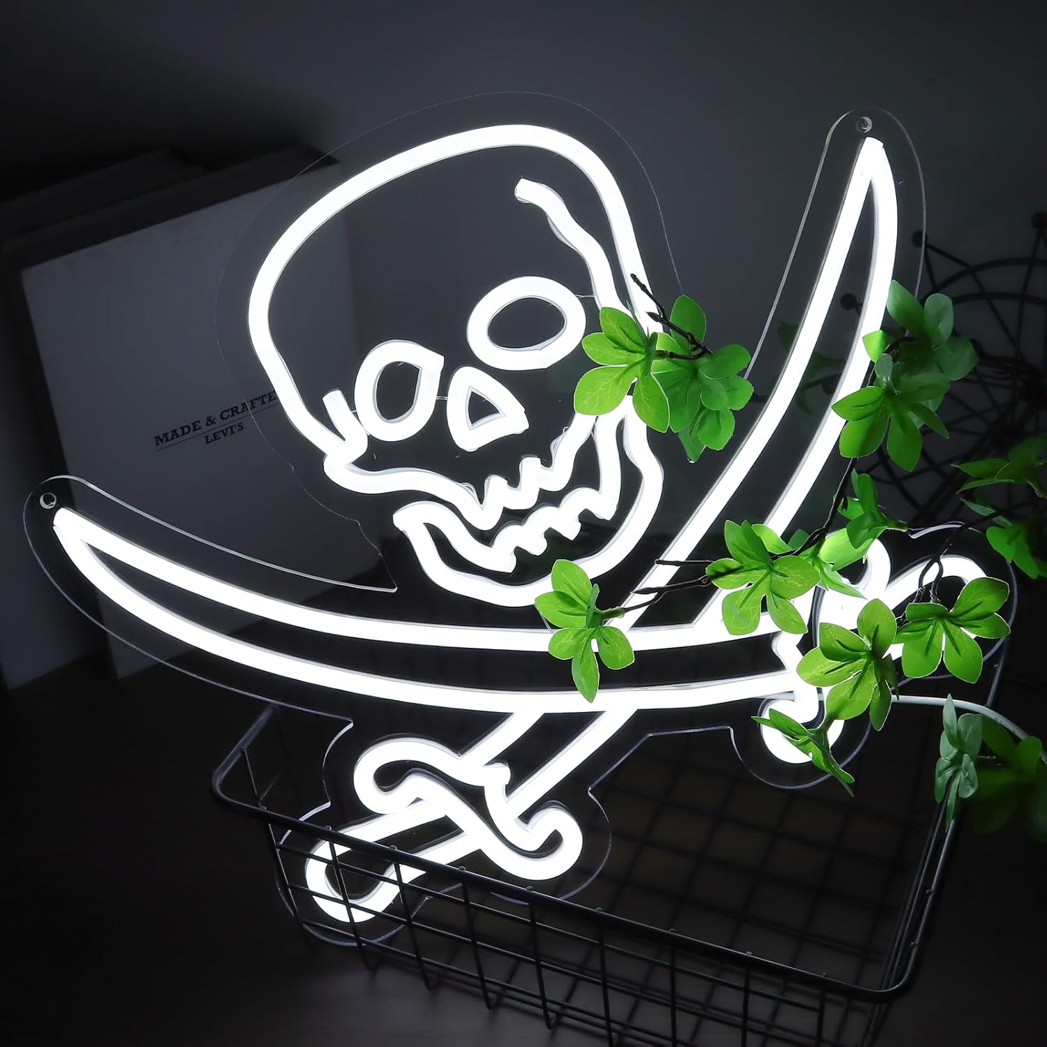 Skull Neon Signs for Wall Decor，LED Neon Lights for Gameroom、Man Cave，Birthday、Christmas Gifts for kids