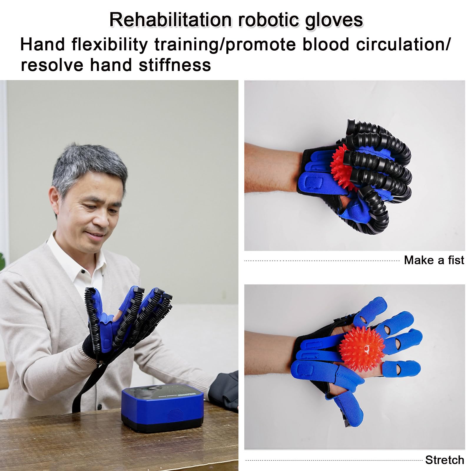 Cashwise Handrehabilitations-Robert-Handschuh, Fingerrehabilitationshandschuhe für Schlaganfall-Hemiplegie-Patienten, erhöhen den Muskeltonus,
