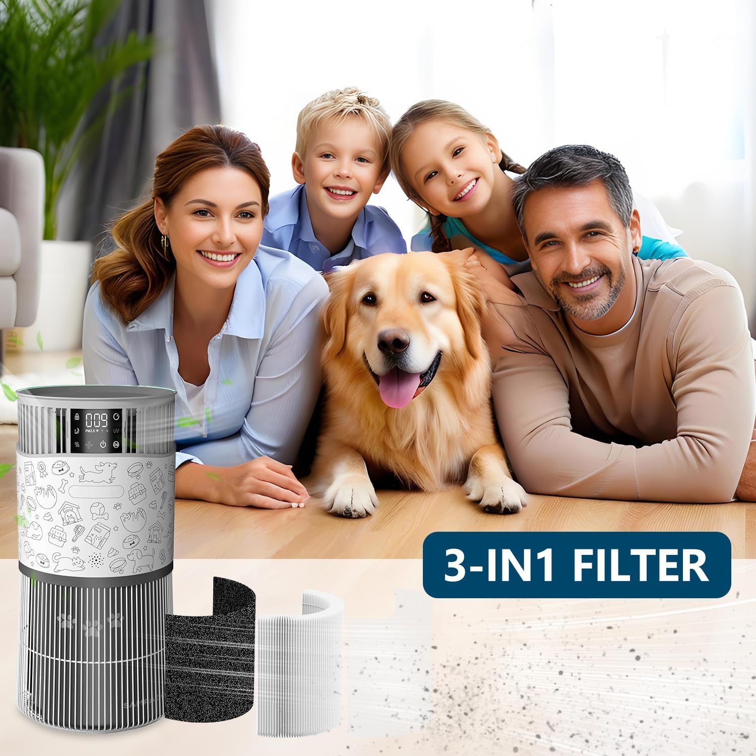 Filter Compatible with Samrado PJ11 Pet Air Purifiers,H13 Activated carbon Filter Replacement -2Pack - Image 2
