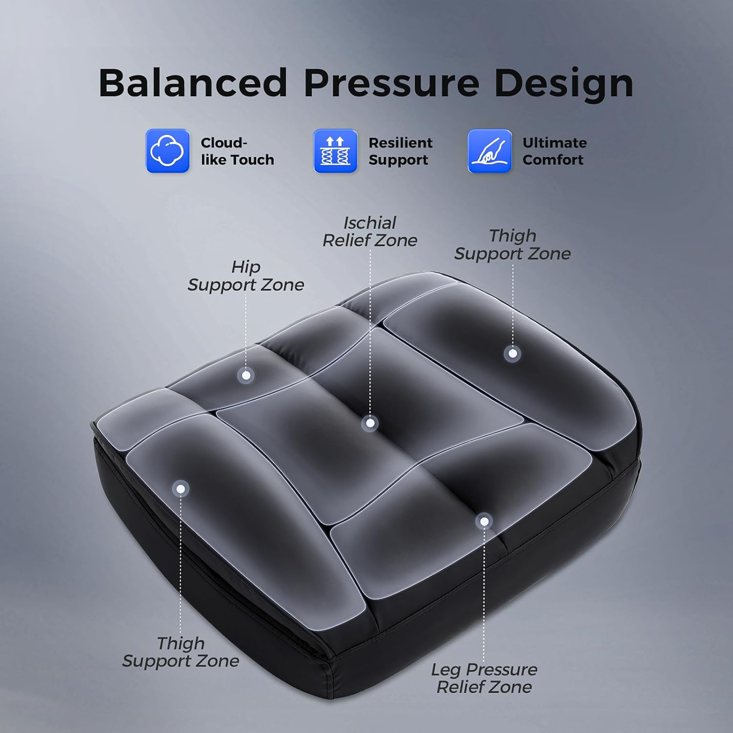 Big and Tall Office Desk Chair - Wide Ergonomic Executive with Footrest, High Back Lumbar Support Reclining Gaming Computer Chair for Heavy People (Black) - Image 5