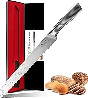 Vista 10 de imarku Cuchillo de chef profesional japonés de 8 pulgadas, cuchillo de pelar de acero inoxidable de alto carbono, mango ergonómico, afilado, borde