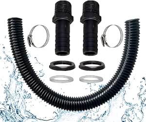 Kit De Raccord Pour Tonneaux à Eau De Pluie – Tuyau 25 Mm, Colliers, Perçoir, Facile à Installer