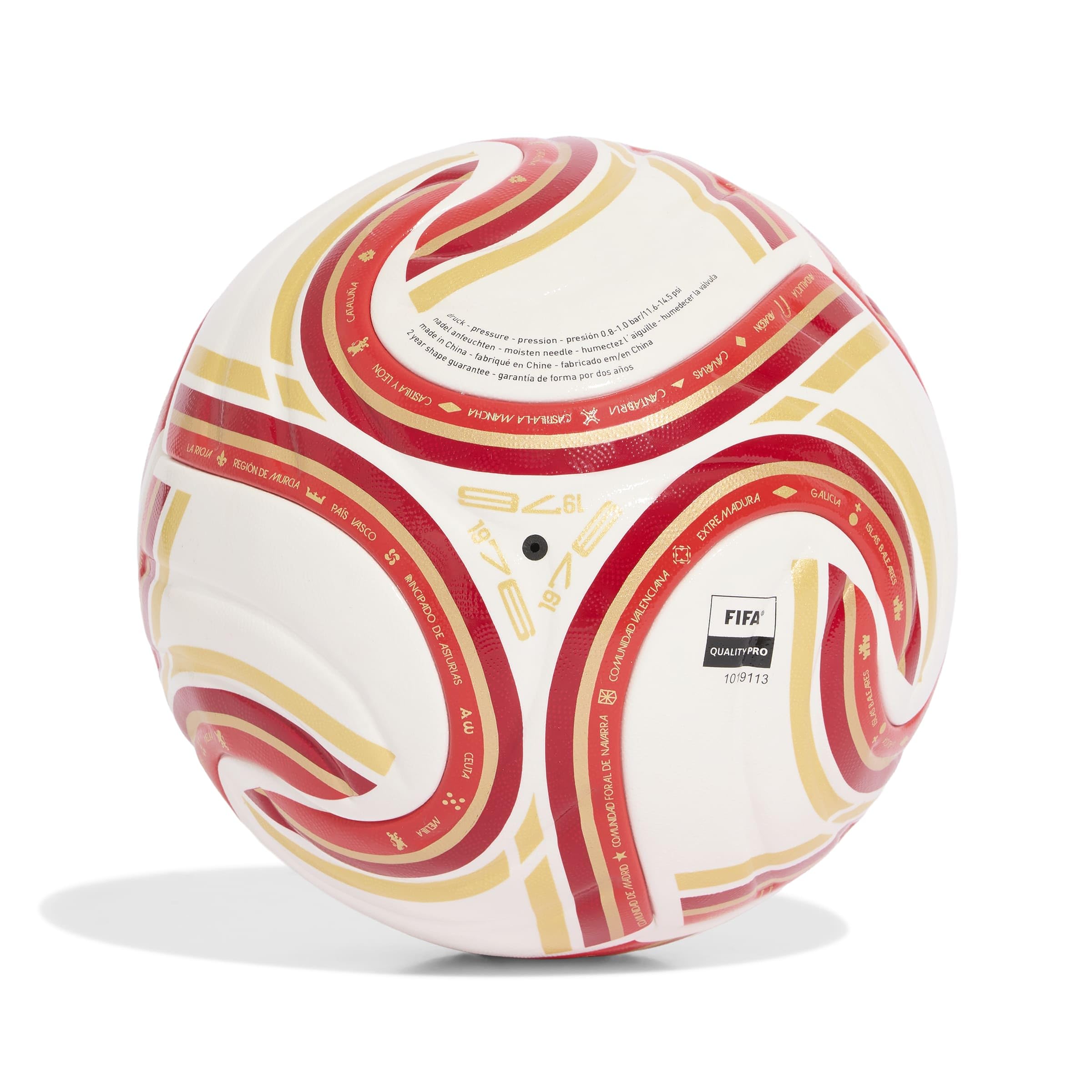adidas Uniseks Spain Rfef 26/27 Competition Recreation Ball, white/team royal blue/active red/bold red, 5