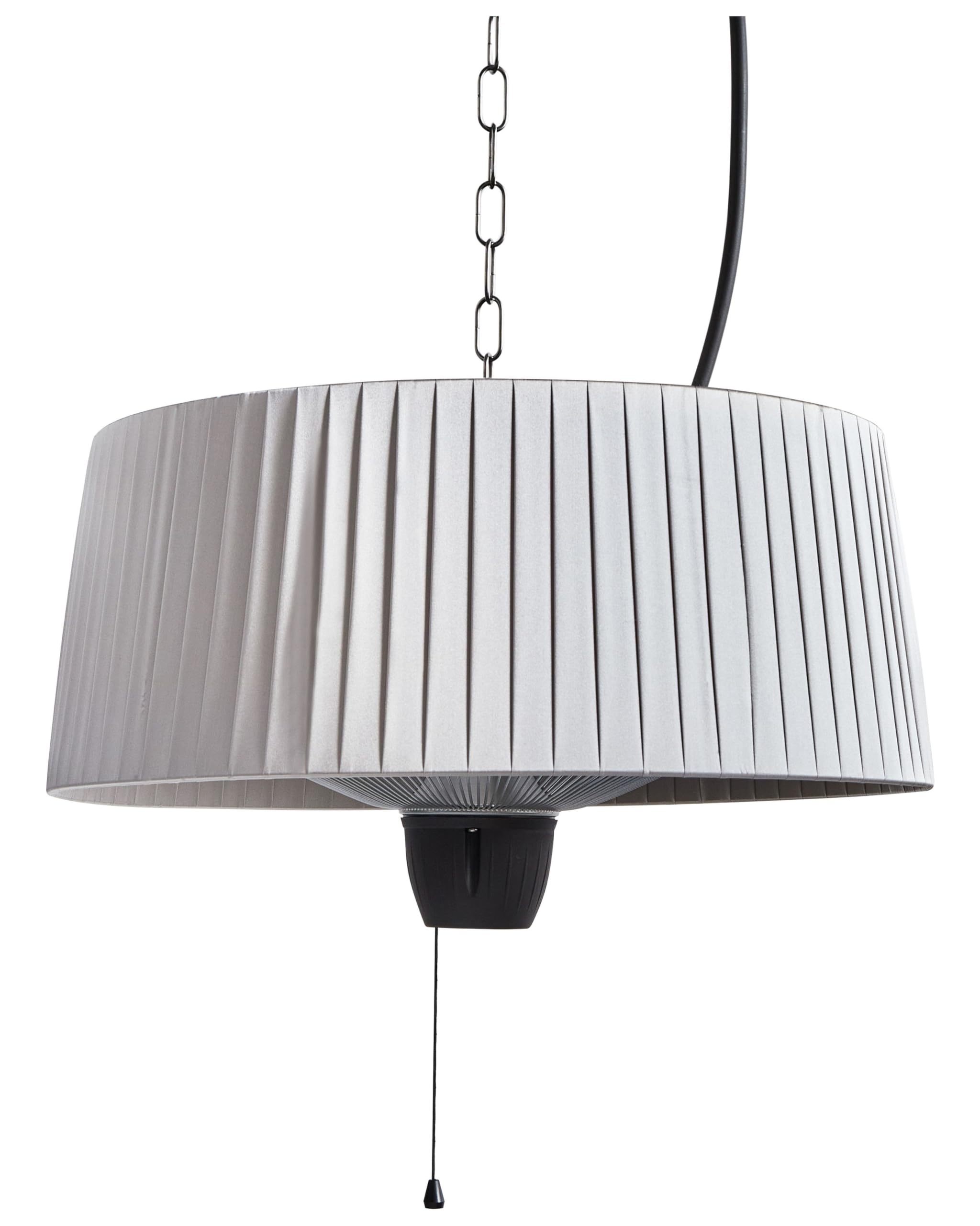Halogen Terrassenheizer Aluminium 1500 W Elektrisch Terrassen Garten Outdoor Zubehör Stahl Hellgrau Ascea