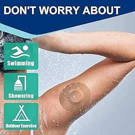 Ceeport 30 Pack Freestyle Adhesive Patches, Sensor Covers Intended for Freestyle Libre 2/3-Enlite-Medtronic Guardian, CGM Sensor Patches, No Glue in The Center, Long Fixation for Your Sensor(Tan)