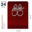FabPax Shoe Bags for Travel Set of 24 – Waterproof Shoe Covers with Transparent Window | Travel Shoe Organizer for Men & Women | Dust Proof Shoe Storage Pouches for Suitcase, Gym & Closet (Maroon) gallery image