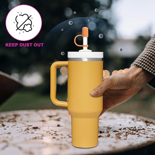 Miniatura 4 de Alwenid - 6 popotes de repuesto para Stanley 40, 30, 20, 14 onzas, puntas de silicona reutilizables con popotes transparentes, accesorios para