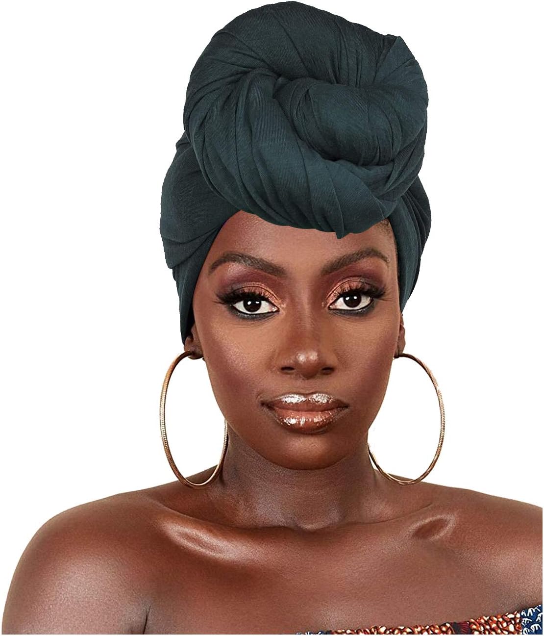 ZAKIA Soft stretch headband wrapped scarf lady turban tie hair accessory hair band