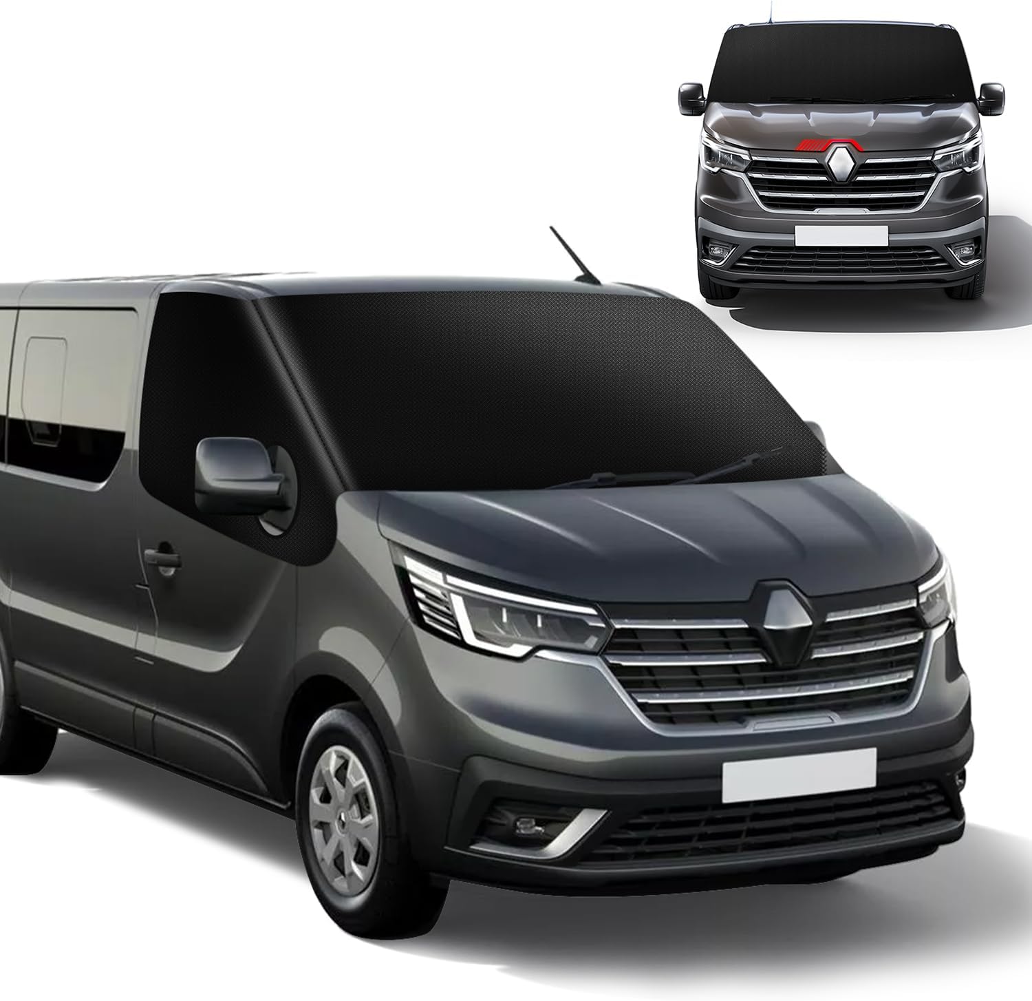 BREMER SITZBEZÜGE Housse de protection solaire pour hayon, porte battante, rideau compatible avec VW T5 T6 T6.1, Multivan Transporter Caravelle, rouge bordeaux