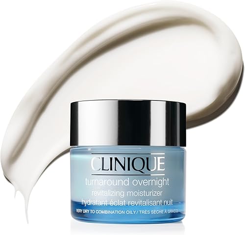 Clinique Turnaround Overnight Revitalizing Moisturizer Face Cream | Hydrating + Plumping, 1.7 Fl Oz