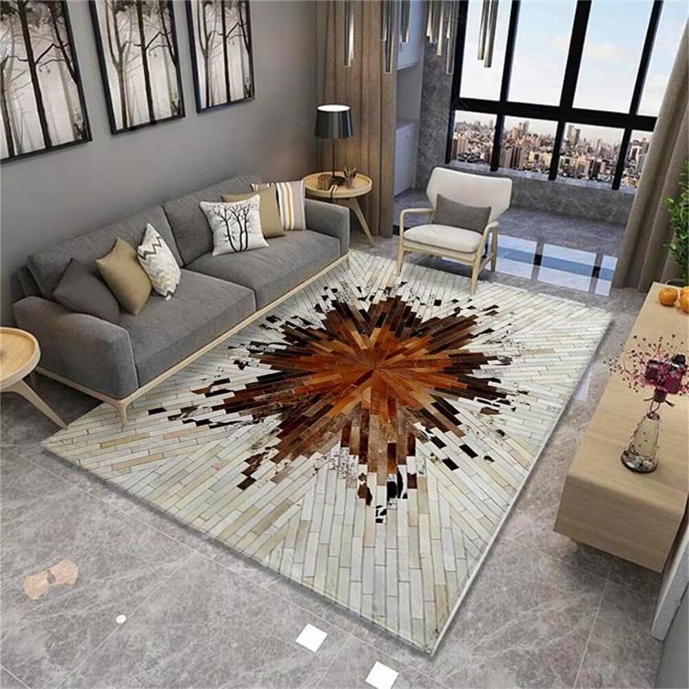 Tapis gris-brun sur mesure résistant à l'usure pour déco bureau et extérieur