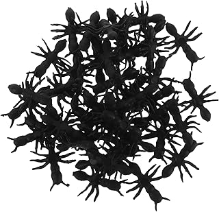 UPKOCH 50 Count Mini Plastic Fake Ants 0.6 Inch Realistic Simulated Ant Toys for Halloween Pranks Party Decorations and Picnic Set