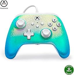 Mando alámbrico PowerA Advantage para Xbox Series X|S - Diskokugel, mando, mando para videojuegos con cable, mando para juegos, funciona con Xbox Series X|S
