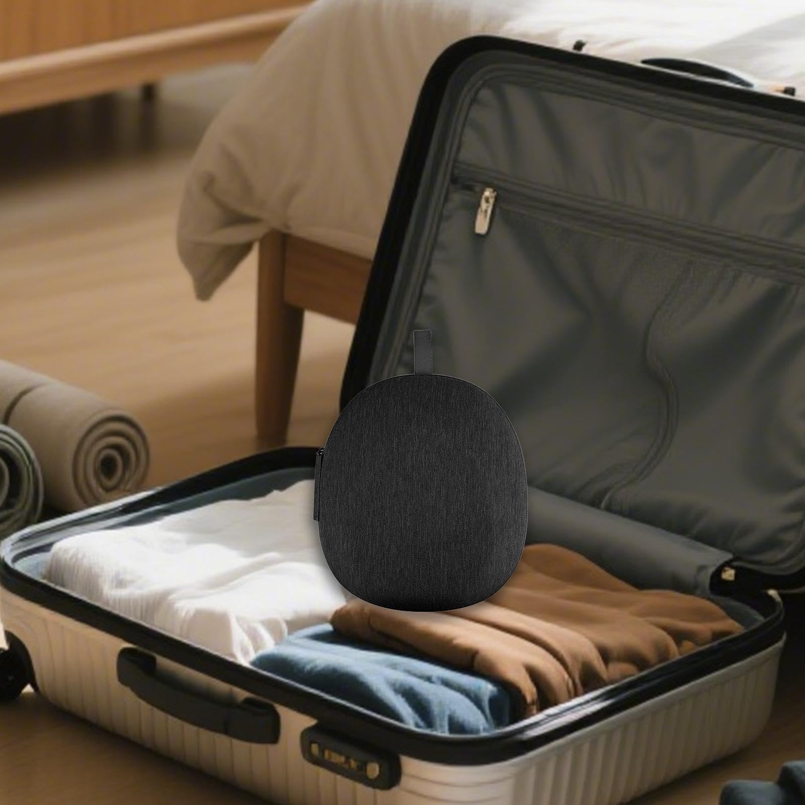 Estuche para Auriculares, portátil, Bolsa de Viaje, a Prueba de Polvo, con Cremallera, Funda para Auriculares, Bolsa de Transporte para WH-1000XM6, Negro