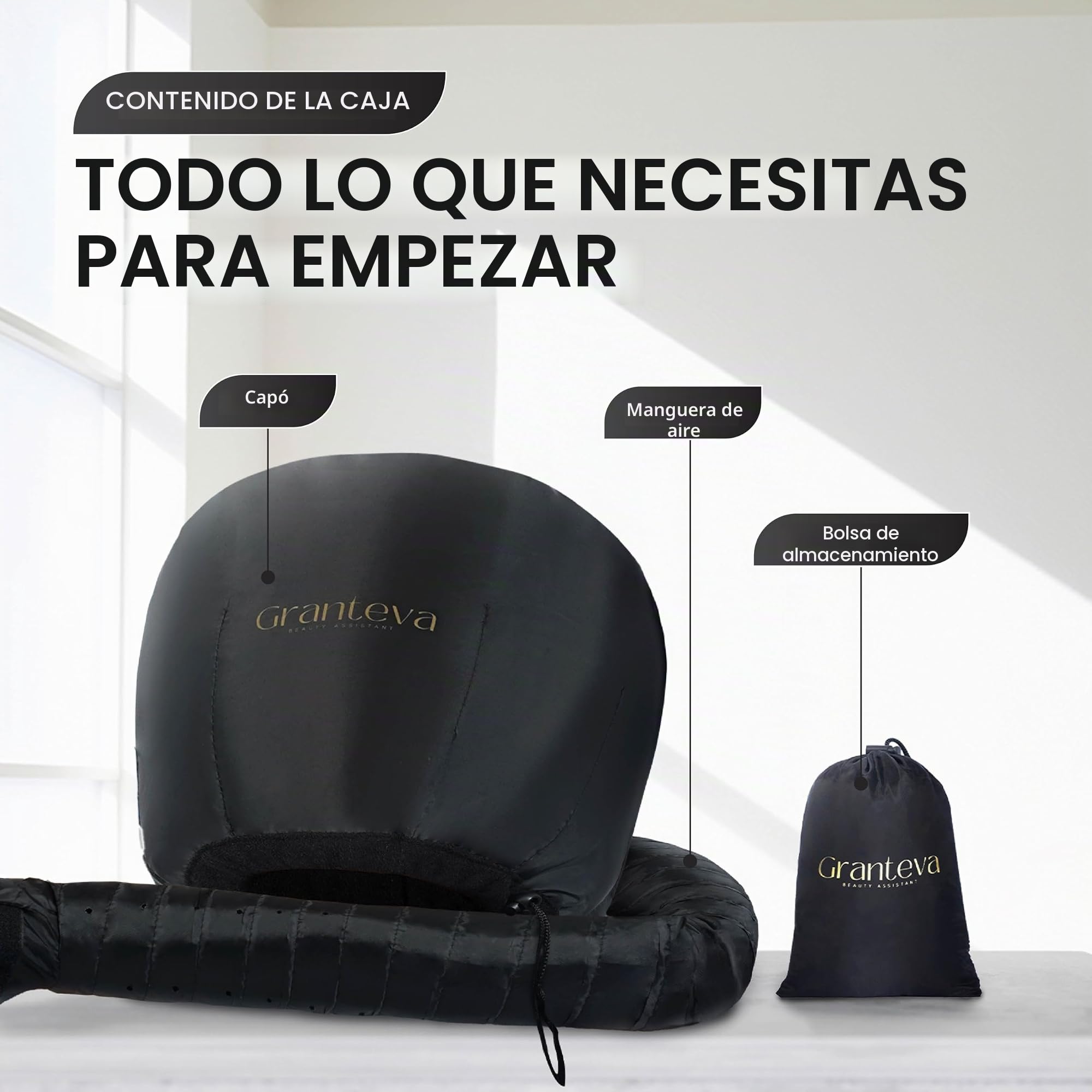 Secador de pelo con capucha con diadema integrada que reduce el calor alrededor de las orejas y el cuello - Gorra difusor de secador con capucha para rizado, acelera el tiempo de secado,