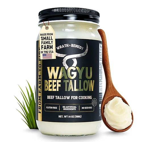 Wagyu Beef Tallow for Cooking (14 oz) — US-Made, 100%