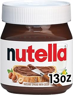 Nutella Hazelnut Spread With Cocoa For Breakfast, 13 Oz Jar, Holiday Baking And Desserts