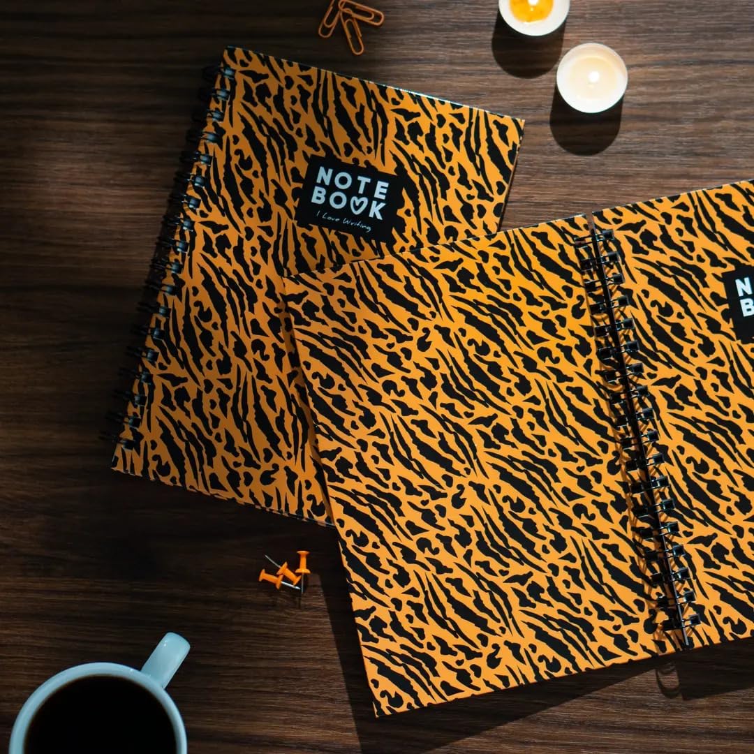 be online Spiral Notebook 17 x 24 cm Hard Cover University & High School Notebook 80 g Thick Paper, Flat Open, Ideal Courses & Reviews, Lined, 200 Pages (Golden CLAW) - Image 3