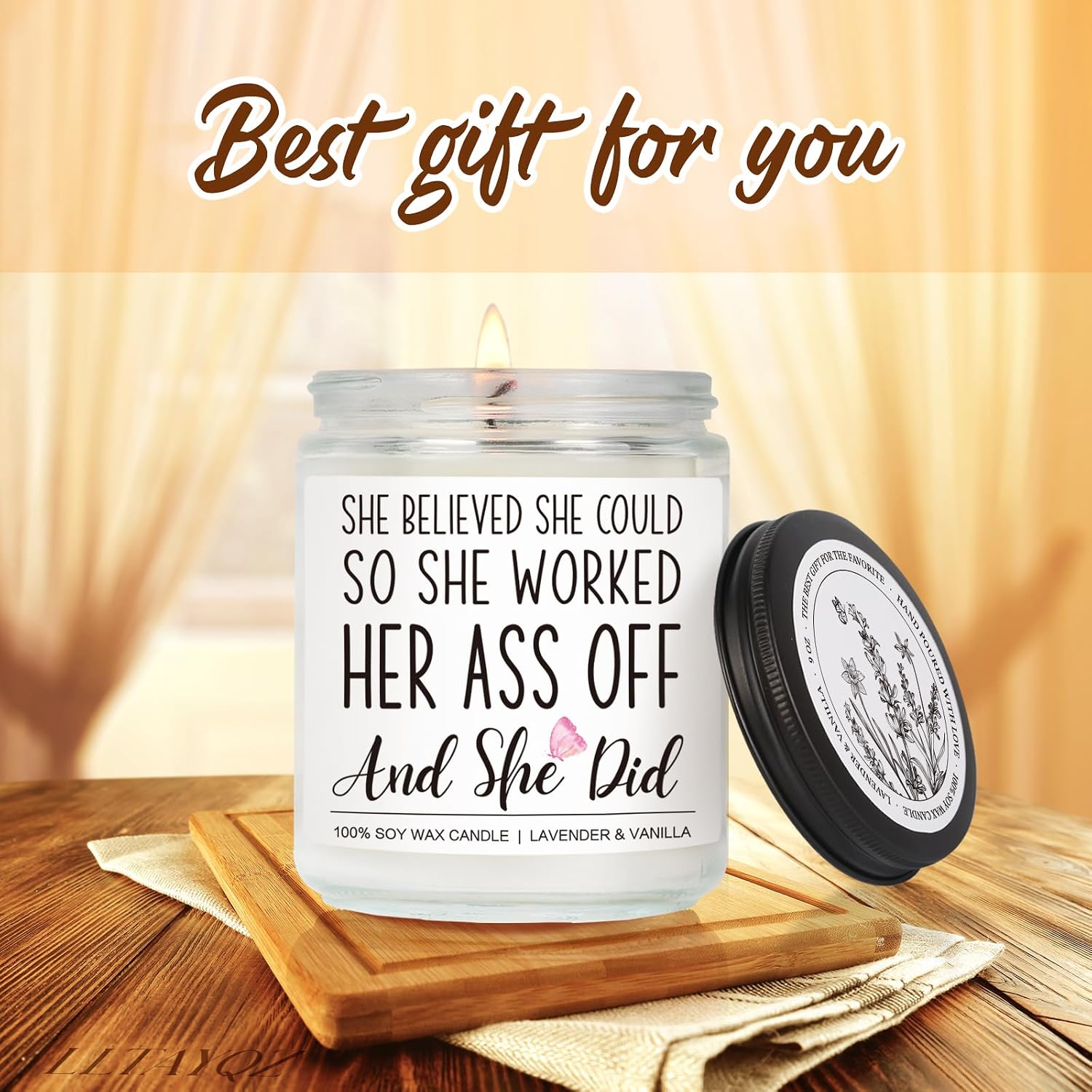 Sweet Inspirational Candle Gifts for Her, She Believed She Could So Did candle, Thanksgiving Graduation gifts for Her Women Nurse Coworkers, Funny Congratulations for College High School Graduations-8