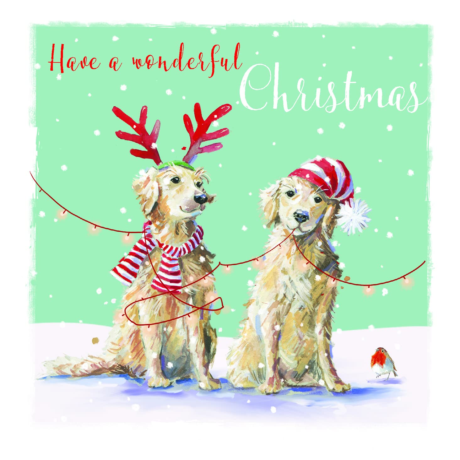 GBCC Charity Christmas Cards Pack of 20, Festive Dogs in the Snow, Assorted Premium Greeting Cards Multipack with Envelopes - Image 2