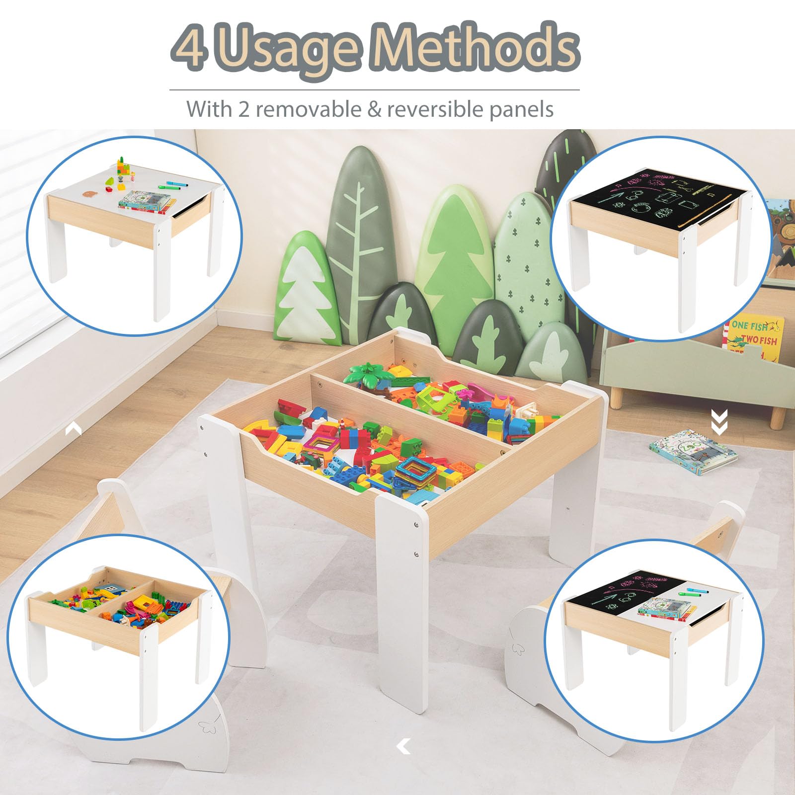 Multifunctionele Kinderstoel 6-in-1 – Grijs – Kruzzel