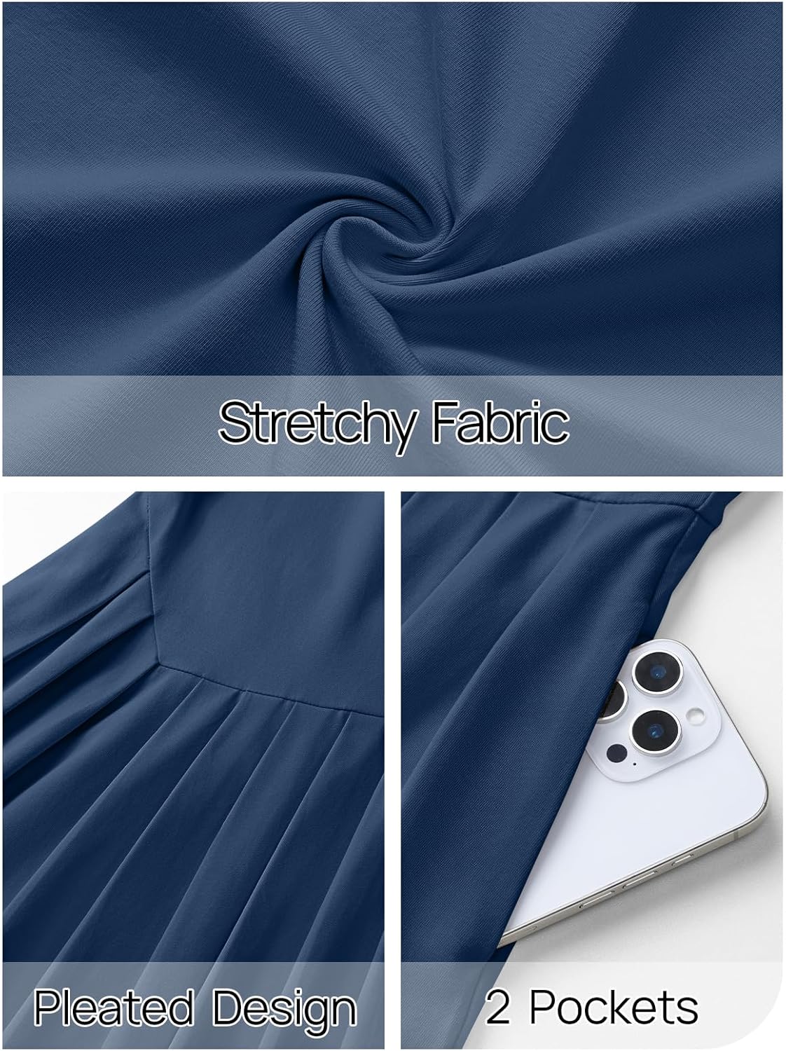 MEROKEETY Women's Fall Long Sleeve Wedding Guest Dresses 2025 One Shoulder Elegant Formal Pleated Midi Maxi Dress - Image 5