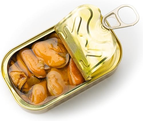 Miniatura 3 de Sanniti Mejillones en mantequilla de ajo Fuente natural de Omega 3 Solo calienta y sirve, 3.9 onzas (paquete de 2)