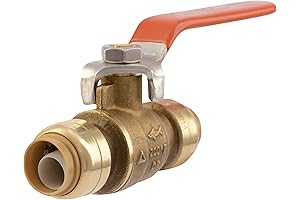 SharkBite 1/2 Inch Brass Push Ball Valves for Durable Leak-Free Connections