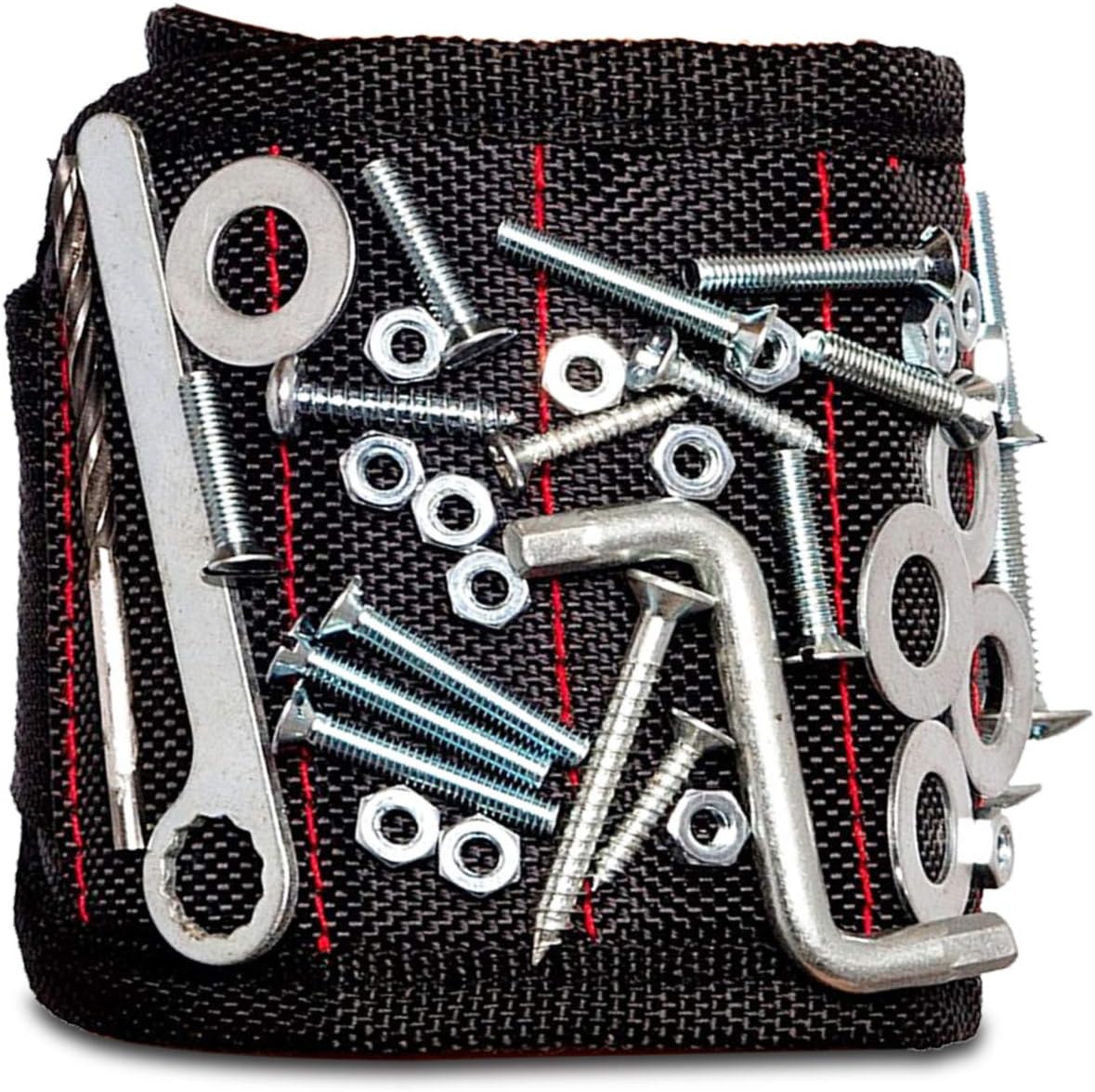 Magnetic Wristband for Holding Tools -1680D Premium Wrist Band Adjustable Magnetic Wristband For Holding Screws, Nails, Bolts, Drilling Bits, Unique Gift for Men A Must Have Tool for Repairing Work