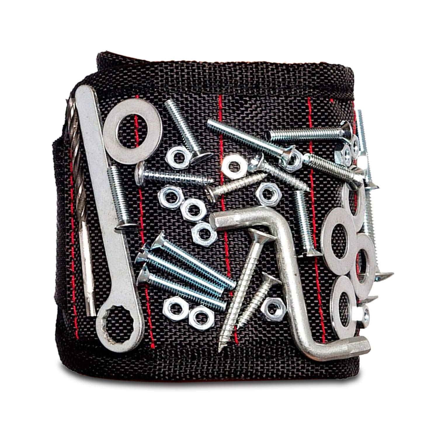 Magnetic Wristband for Holding Tools -1680D Premium Wrist Band Adjustable Magnetic Wristband For Holding Screws, Nails, Bolts, Drilling Bits, Unique Gift for Men A Must Have Tool for Repairing Work