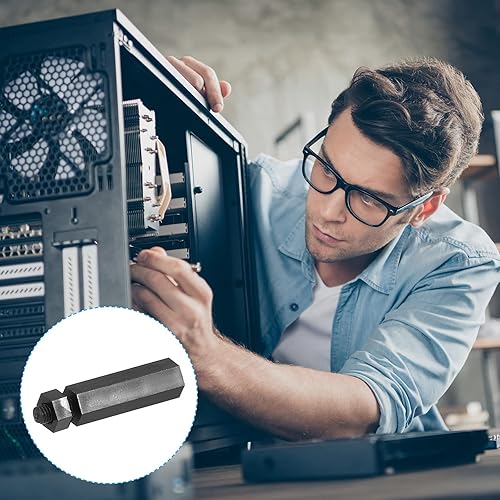 Miniatura 5 de PATIKIL M3 - Juego de 100 tornillos hexagonales de nailon, 1 juego100 unidades PCB macho hembra roscados para placas base, cajas de computadoras,