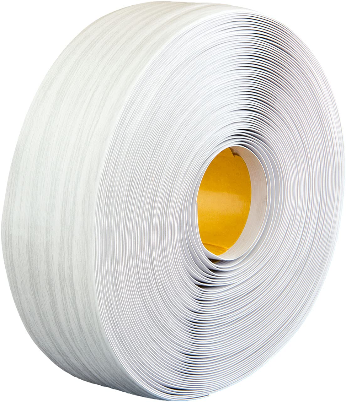 Sockelleiste LEMODO - 50 x 15 mm (Länge: 25 m, Farbe: Esche grau) - Fußleisten zuschneidbar – Weichsockelleiste selbstklebend aus PVC – Abschlussleiste Küchenarbeitsplatte, Bad, Arbeitsplatte etc.