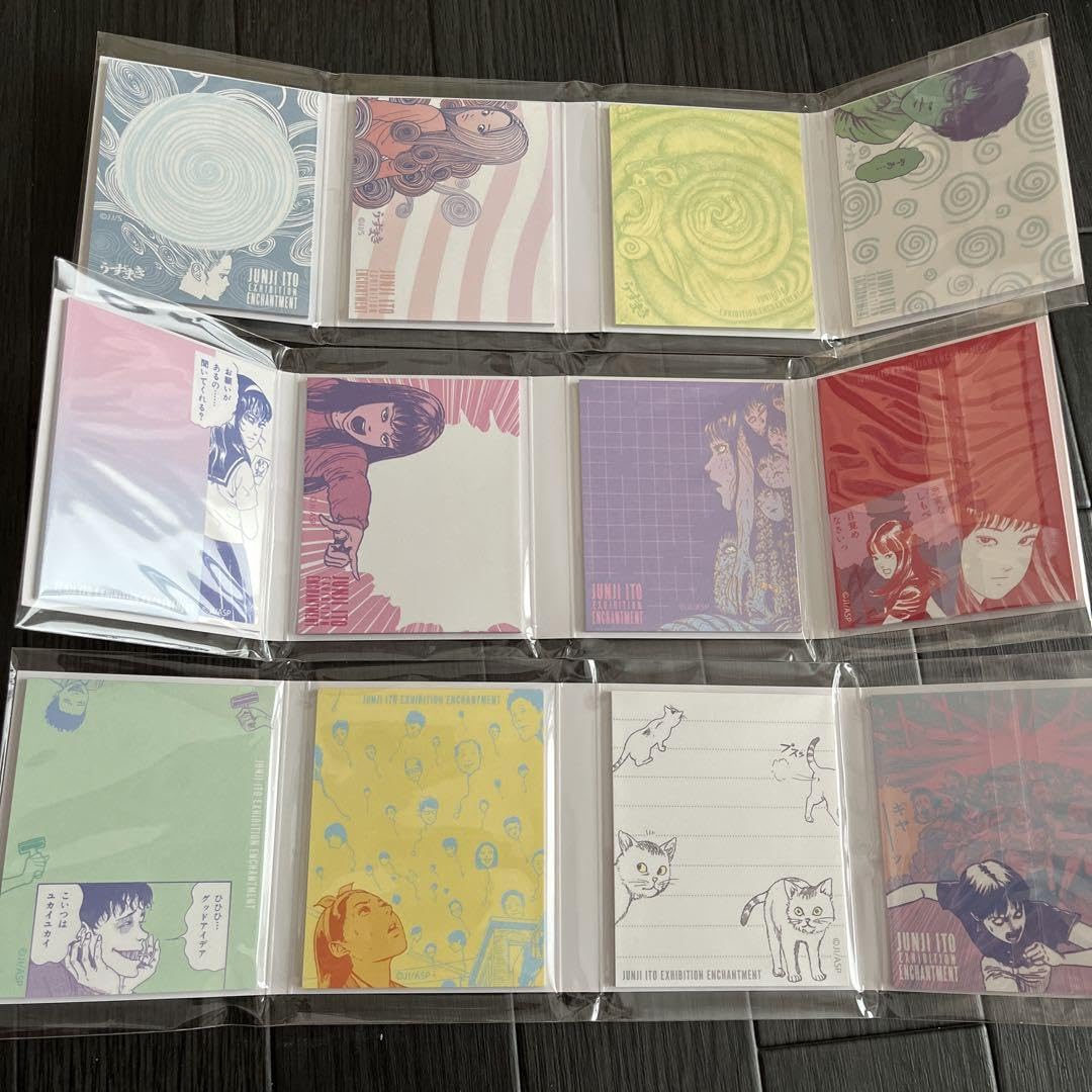 Amazon.co.jp: 伊藤潤二展 誘惑 4面パタパタメモ 3セット : 文房具