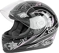 Vista 11 de TCMT Casco de motocross DOT de cara completa abatible con protección solar de cara abierta, color negro brillante