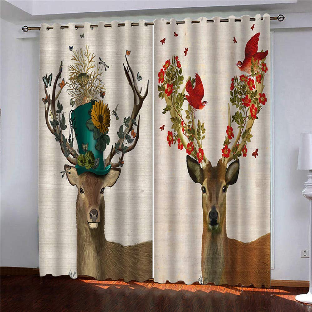 Rideaux Occultants Espace Ciel Étoilé Lot de 2 pour Chambre d'Enfant