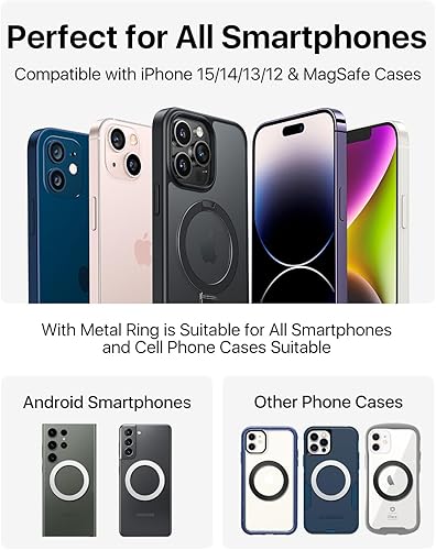 Miniatura 7 de andobil Soporte de coche Magsafe imán más fuerte, fácil de instalar Soporte magnético de metal para iPhone 1716151413 Pro Max, soporte de teléfono