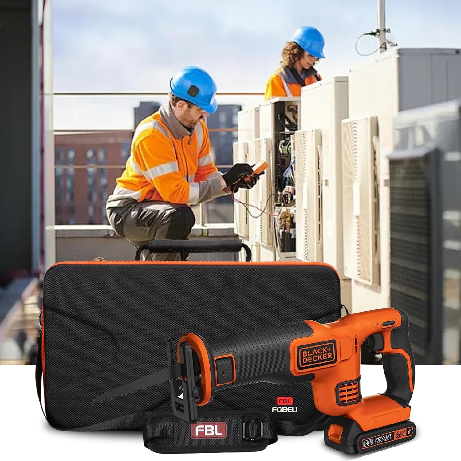 FBLFOBELI Hard Case for BLACK+DECKER 20V MAX Cordless Reciprocating Saw Kit (BDCR20B/BDCR20C)/DEWALT 20V MAX XR Reciprocating Saw (DCS367B / DCS387B)