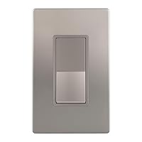 Vista 28 de ENERLITES - Interruptor de palanca decorativo de encendido/apagado con placas de pared, unipolar, 3 cables, tornillo de conexión a tierra, grado