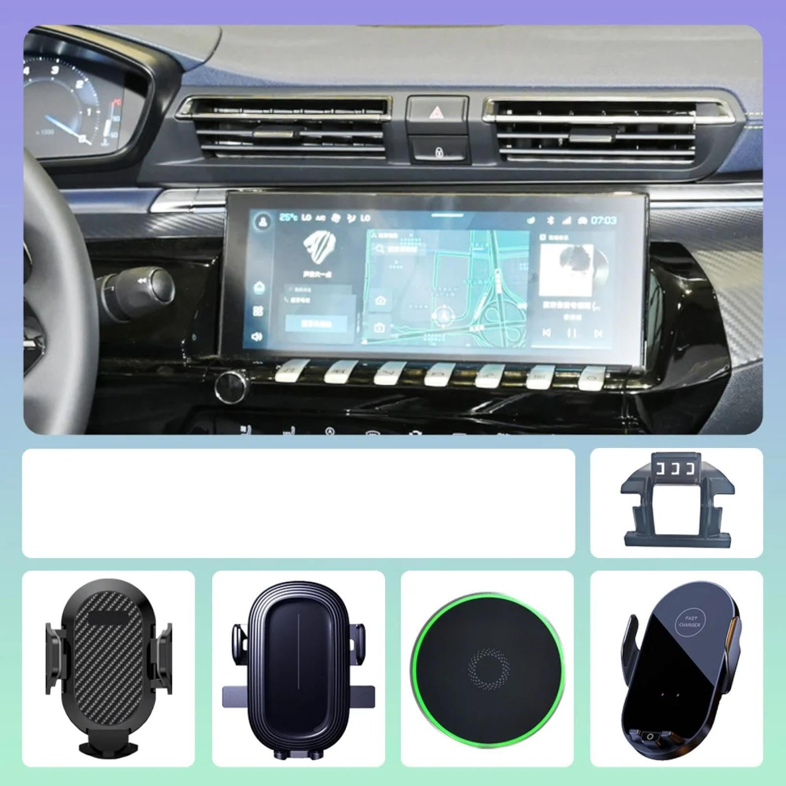 Uchwyt Samochodowy na Telefon dla Peugeot 508 2019-2023, Uchwyt na telefon samochodowy Uchwyt na telefon samochodowy Akcesoria do wsparcia samochodowego