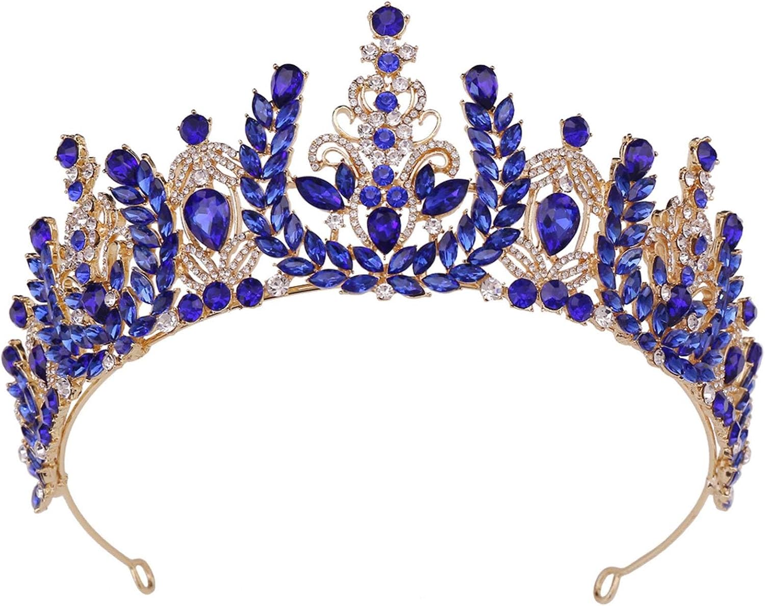 Bridal Hair Accessories Wedding Headwear Crystal Crown Mitzvah Crown Bridal Crown Wedding Pageant Prom Headpieces For Women, Red