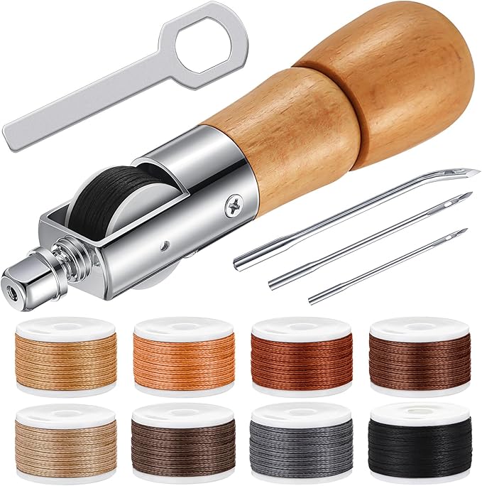 Amazon.com: WILLBOND 12 Pieces Leather Sewing Awl Hand Stitcher with ...