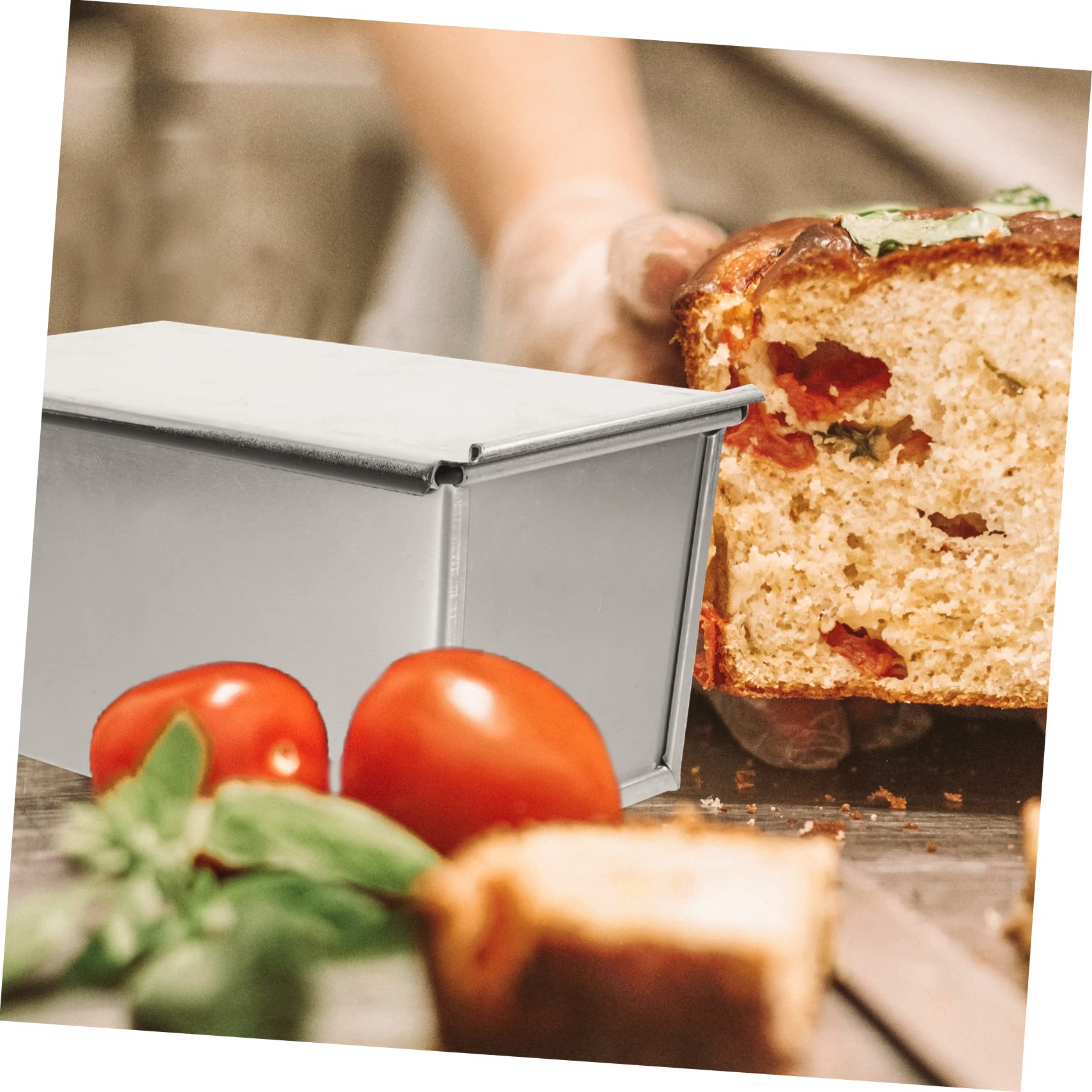 ULTECHNOVO Molde Para Pan Antiadherente De Aleación De Aluminio 500 Tapa Molde Metálico Para Pan Tostado Utensilio De Repostería Para Hornear Uso Doméstico